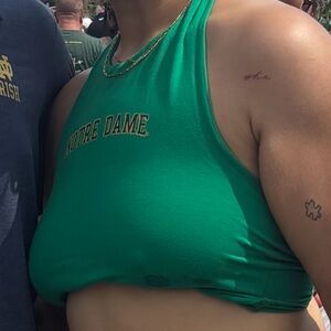 Green Sleeveless Crop Top